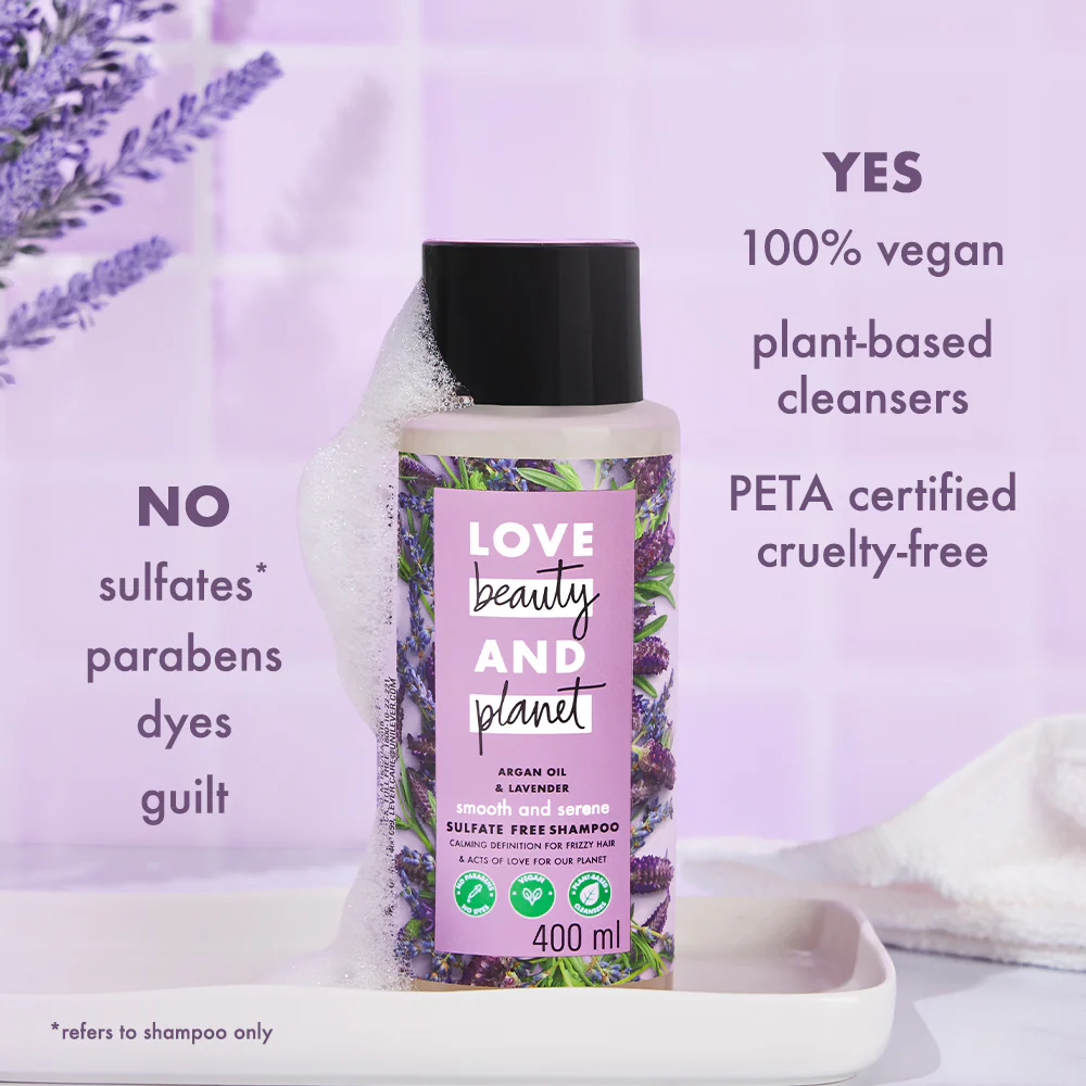 Argan Oil and Lavender Sulfate Free Smooth Serene Shampoo | 600ml - Image 5