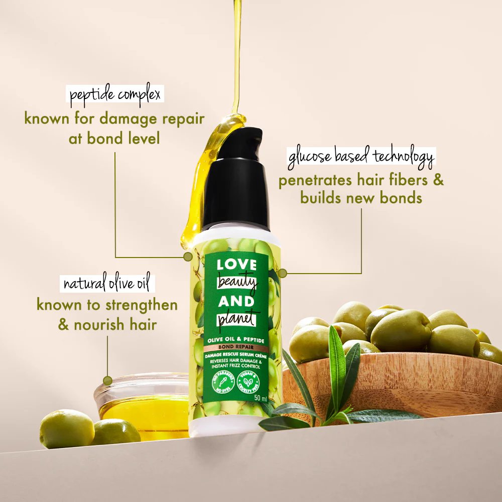 Olive oil & Peptide Bond Repair Damage Rescue Serum Crème - Image 3