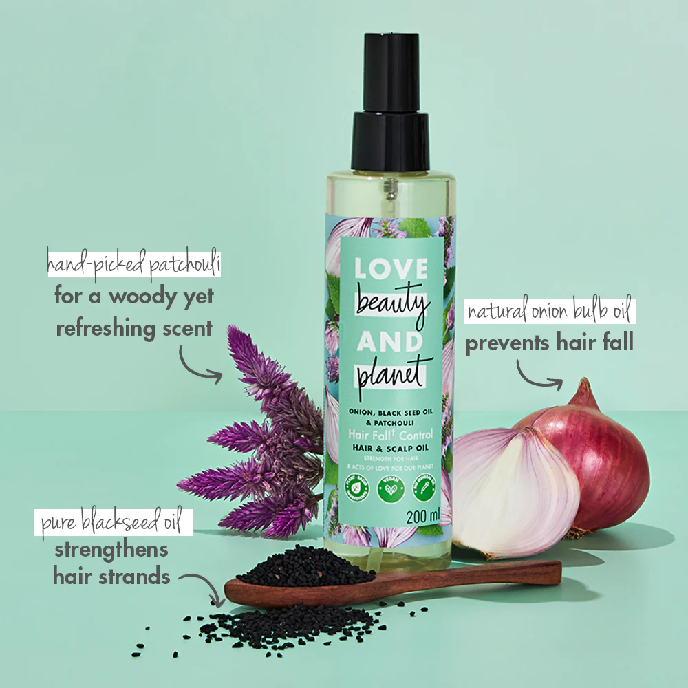 Onion, Black Seed Oil & Patchouli Hair Oil - Image 3