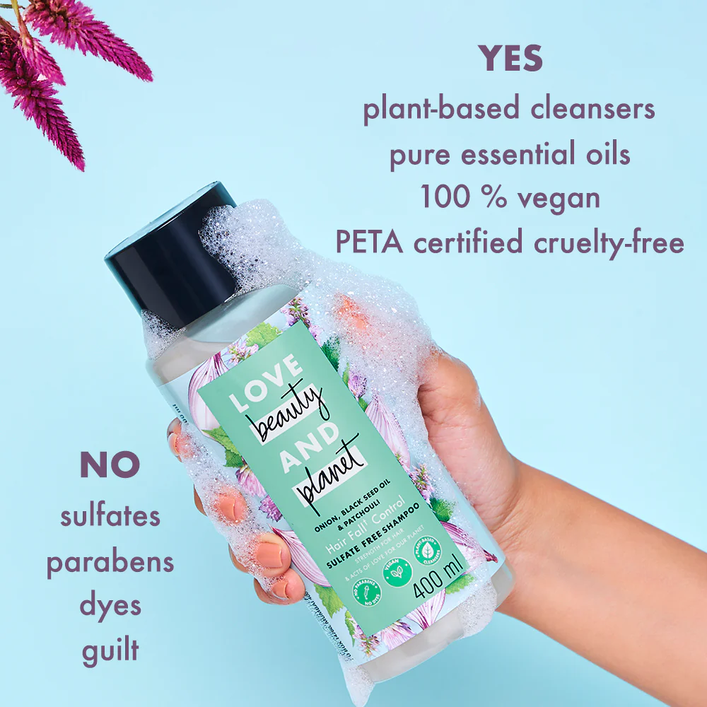 Onion, Black Seed & Patchouli Shampoo + Conditioner Combo - 400 ml Each - Image 5