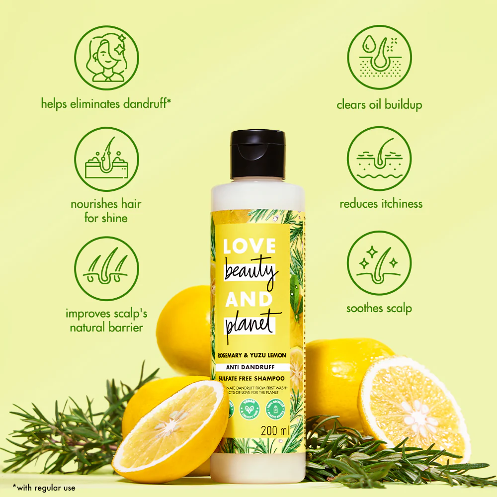 Rosemary & Yuzu Lemon Anti Dandruff Shampoo - 400 ml - Image 5